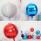 6Pcs Red Blue White Round Foil Balloons,Giant 4D Round Ball Balloons,22 Inch Metallic Black Gold Balloon for Independence Day Patriotic Party Memorial Day Birthday Decorations
